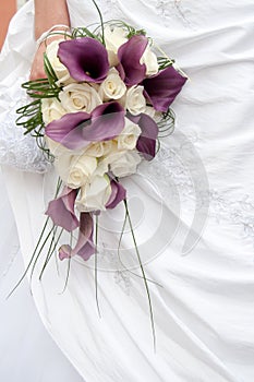 Purple wedding bouquet