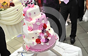 Purple wedding cake