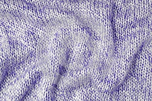 Purple and white color melange knitting cashmere wool cloth texture