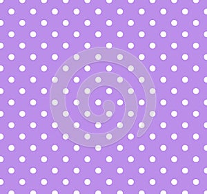 Purple with white polka dots