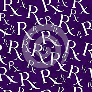 Purple and White Prescription symbol Pattern Repeat Background