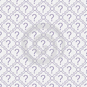 Purple and White Question Mark Symbol Pattern Repeat Background