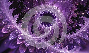A purple and white spiral is shown in the image.