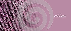 Purple wool thread macro texture material pattern