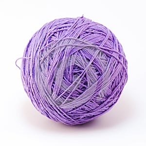 Purple wool yarn ball