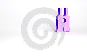 Purple Wrestling singlet icon isolated on white background. Wrestling tricot. Minimalism concept. 3d illustration 3D