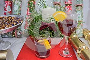 Purple yam sweets in a christmas display.