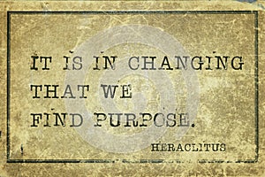 Purpose change Heraclitus