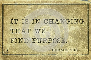 Purpose change Heraclitus photo