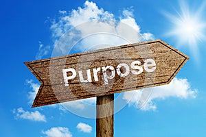 Purpose Road Sign