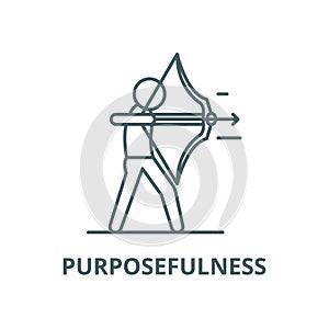 Purposefulness vector line icon, linear concept, outline sign, symbol