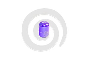 Purpple  capsule isolated. View front photo