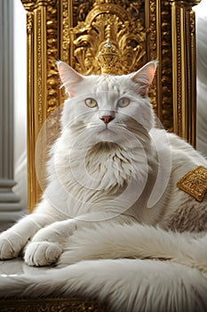 Purr-fect Sovereignty: A Queenly Portrait of Your Feline Monarch photo