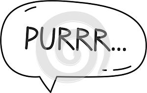 Purrr Speech Bubble