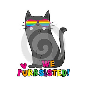 We purrsisted - LGBT pride slogan against discrimination