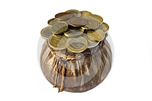 Purse with euro coins