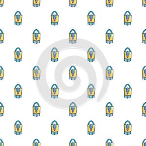 Purse handbag hipster pattern seamless