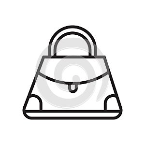 Purse icon vector sign and symbol isolated on white background