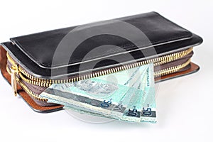 Purse with money