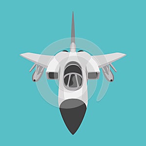 Pursuit-plane vector illustration flat style front side