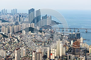 Pusan skyline from high viewpoint