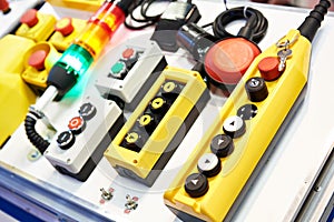 Push button control panels for electrical