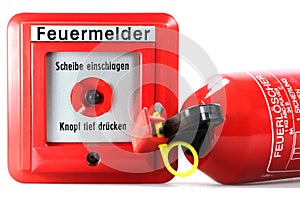 Push-button fire alarm