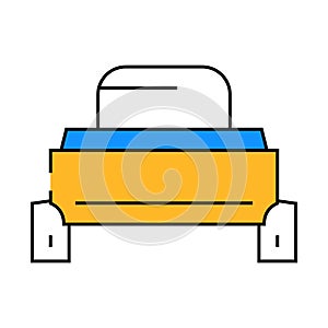 push button switch icon color illustration
