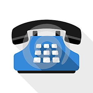 Push-button telephone flat icon