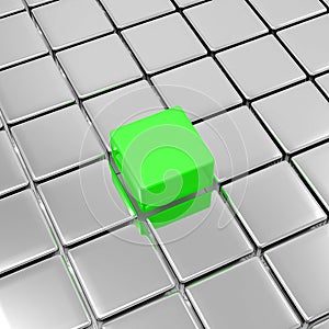 Push button used to start the technical system or remote power - 3d illustration