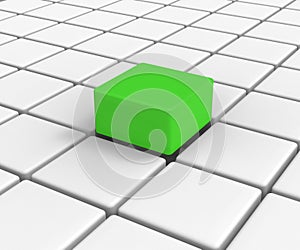 Push button used to start the technical system or remote power - 3d illustration