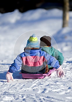 Push Off for Toboggan Ride