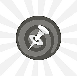 push pin isolated icon. pushbutton icon education design element