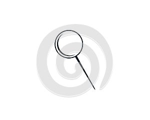 Push Pin Locate of Map Icon Design Template Elements