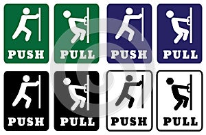 Push Pull Door signs collection