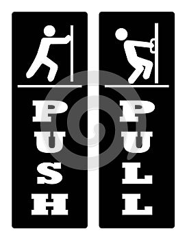 Push pull door signs