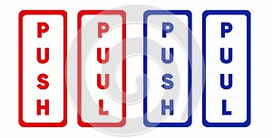 push and pull door signs