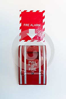 Push in pull down switch fire on white