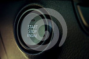 Push to start ignition for a luxury vehicle.
