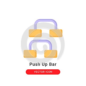 Push up bar icon in flat style. for your website design and logo. Vector graphics illustration and editable stroke