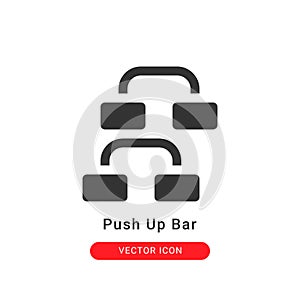 Push up bar icon in glyph style. for your website design and logo. Vector graphics illustration and editable stroke