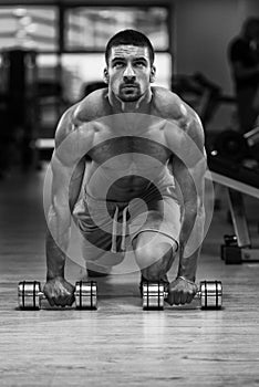 Push Ups With Dumbbels