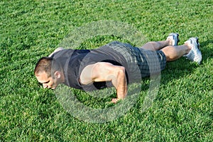 Push Ups On Grass