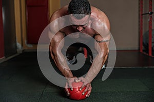 Push-ups on Medicine Ball