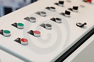 Pushbuttons on the control console