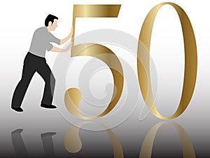 Pushing the 50 congratulation