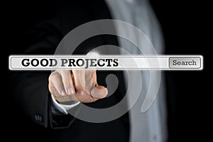 Pushing Good projects search bar photo