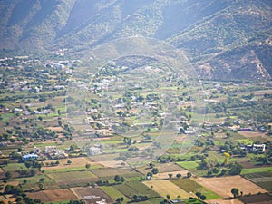 Pushkar City landscape Aerial View from Mountain