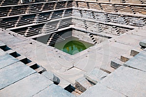 Pushkarani Stepped Tank in Hampi, India