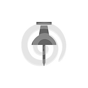 Pushpin icon. Element of materia flat maps and travel icon. Premium quality graphic design icon. Signs and symbols collection icon